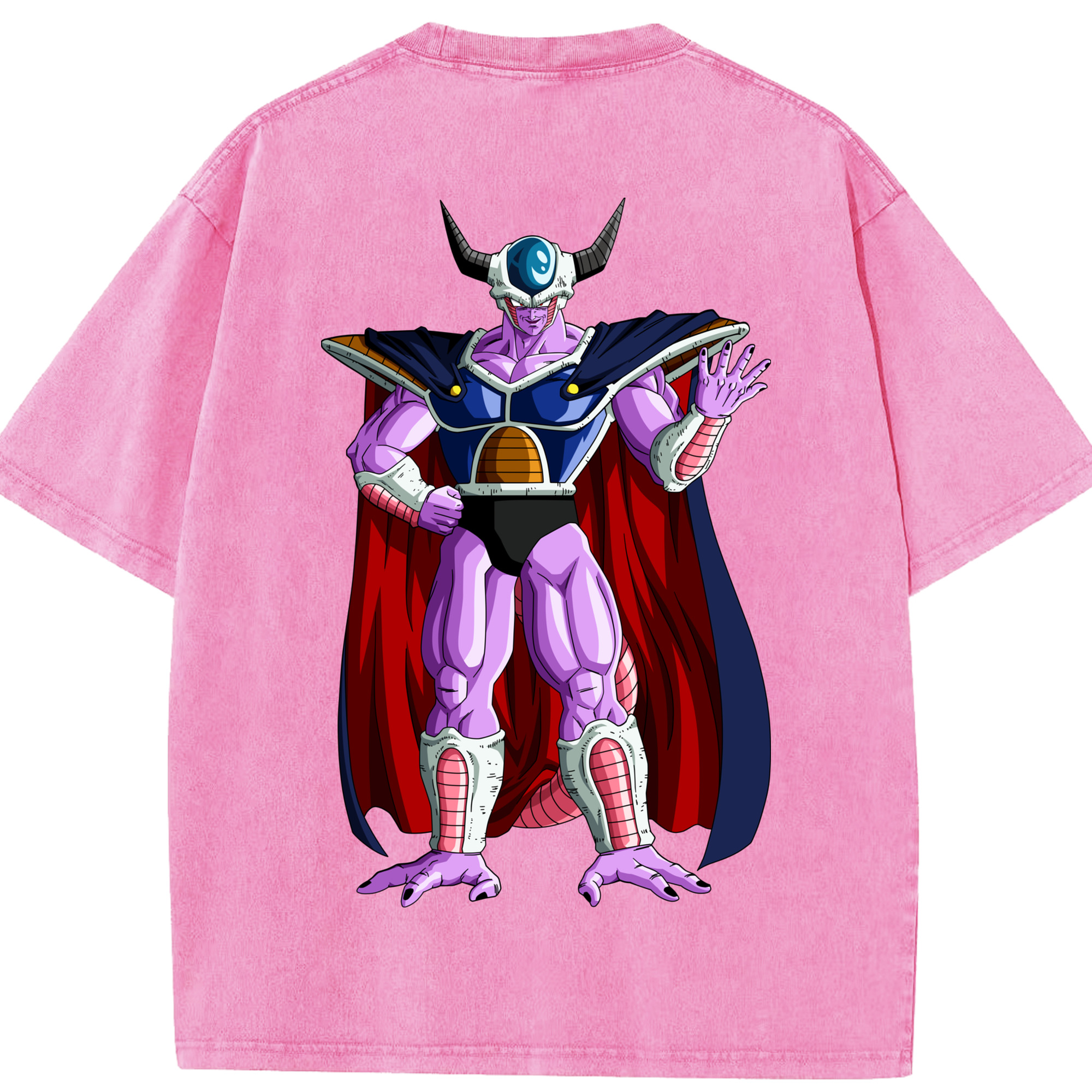 （画像用） ドラゴンボール コルド大王 DRAGON BALL King Cold 綿100% ヴィンテージ風 半袖Tシャツ（背面プリント）